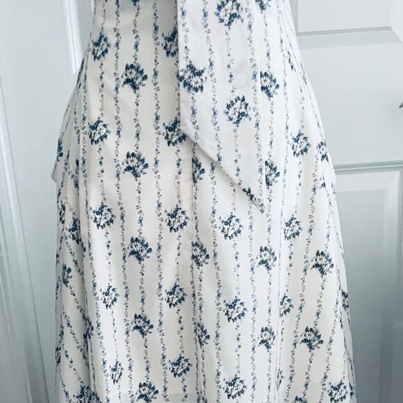 FOR LOVE BELL IVORY / BLUE FLOWERED SUNDRESS SIZE SMALL- TAGS ON - Picture 7 of 16